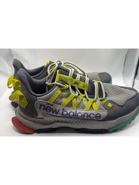 New Balance Shando trail running shoes grey blue yellow size 10.5 E